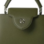 Louis Vuitton Capucines BB Khaki Taurillon Silver Hardware - Image 12