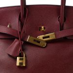 Birkin 30 Rouge H Epsom Gold Plated C Square Stamp - Image 6