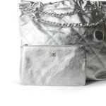 23P Silver Metallic 22 Hobo Bag Medium Aged Silver Hardware - Image 14