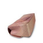 21S Metallic Rose Gold Grained Lambskin Quilted Mini Rectangular Flap LGHW - Image 13