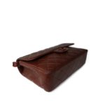 Vintage Brown Lambskin Quilted Single Flap Medium Tortoiseshell Hardware - Image 6