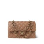 23B Dark Beige Caviar Quilted Classic Flap Small Light Gold Hardware - Image 12