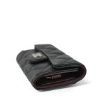 21K Black Caviar Quilted Classic Flap Key Holder SHW - Image 5