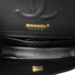 Black/White Lambskin Classic Flap Medium LGHW - Image 12