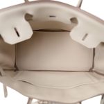 Birkin 30 Craie Togo Palladium Plated C Stamp - Image 15