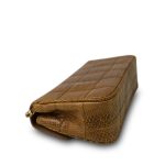 Beige Lizard Mini Rectangular Flap Aged Gold Hardware - Image 8
