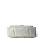 21P Iridescent White Lambskin Quilted 19 Flap Small Mixed Hardware - Image 6