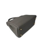 Kelly 25 Retourne Gris Meyer Togo Gold Plated B Stamp - Image 4