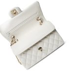White Caviar Quilted Classic Flap Small LGHW - Image 10