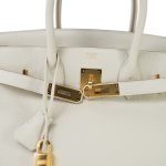 Birkin 30 Craie Veau Togo Gold Plated C Stamp - Image 6
