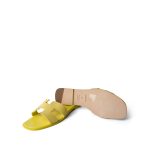 Hermès Calfskin Oran Sandals Jaune Curcuma Size 40 - Image 8