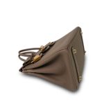 Birkin 25 Etoupe Veau Togo Gold Plated B Stamp - Image 18