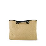 Beige Raffia Deauville Shopping Tote Small Aged Gold Hardware - Image 3