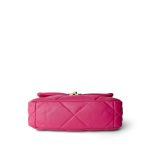 22P Pink Lambskin Quilted 19 Flap Small - Image 9