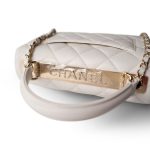 22S White Lambskin Quilted Trendy CC Small LGHW - Image 8