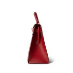 Kelly 28 Sellier Rouge Vif Box Calfskin Gold Plated V Stamp - Image 5