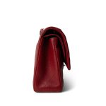 17B Red/Raspberry Caviar Quilted Medium Classic Flap Silver Hardware - Image 6