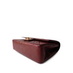 Burgundy / Wine Lambskin Quilted Classic Flap Medium Gold Hardware - Image 7