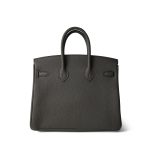 SOLD Birkin 25 Etain Togo Palladium Plated U Stamp - Image 5