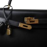 Kelly 32 Black Box Calfskin Gold Plated (A) Stamp - Image 3