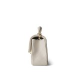 21S White / Ivory Caviar Quilted Mini Top Handle Aged Gold Hardware - Image 2