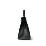 Kelly 28 Sellier Black Box Calfskin Gold Plated Z Circle Stamp - Image 11