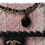 Pink/White Tweed Calfskin Braided My Own Frame Flap Bag Mini LGHW - Image 11