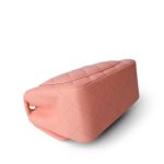 Peach Lambskin Quilted Mini Square Flap LGHW - Image 6