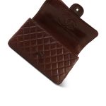 Vintage Brown Lambskin Quilted Single Flap Medium Tortoiseshell Hardware - Image 3