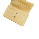 21C Yellow Lambskin Quilted Classic Flap Small Light Gold Hardware - Image 3