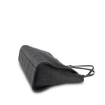 20P Black Stripe Raffia Deauville Shopping Tote Small Light Gold Hardware - Image 11