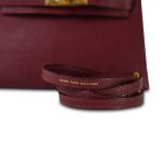 Mini Kelly Sellier Rouge H Chèvre Mysore Gold Plated Y Stamp - Image 4