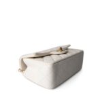 21S Ivory Caviar Quilted Mini Top Handle Antique Gold Hardware - Image 7