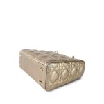 Champagne Metallic Lady Dior Calfskin Medium - Image 11