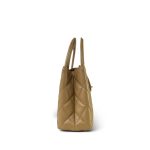 25A Beige Lambskin Quilted Nano Kelly Shopper Aged Gold Hardware - Image 12