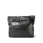 22A Ruthenium Metallic Calfskin Quilted 22 Hobo Bag Medium Aged Gold Hardware - Image 5