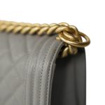 Grey Caviar Quilted Boy Bag Old Medium Aged Gold Hardware - Image 5