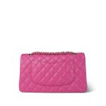 19C Pink Caviar Quilted Classic Flap Medium Light Gold Hardware - Image 3