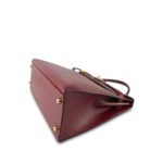 Kelly 32 Rouge H Courchevel Sellier Gold Plated T Circle Stamp - Image 15