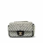 19S Pearl On Flap Mini Rectangular Flap Bag Light Gold Hardware