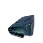 22P Iridescent Green Caviar Quilted Classic Flap Medium Light Gold Hardware - Image 12