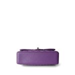 22P Purple Lambskin Quilted Classic Flap Small LGHW - Image 5