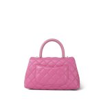 Light Pink Caviar Quilted Lizard Embossed Coco Handle  Small LGHW - Image 4