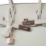 Birkin 30 Craie Epsom Rose Gold Plated Y Stamp - Image 5