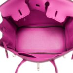 Birkin 25 Magnolia Veau Togo Palladium Plated C Stamp - Image 13