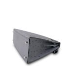 Kelly Sellier 28 Horseshoe (HSS) Gris Agate/Bleu Nuit Ostrich Palladium Plated Y Stamp - Image 9