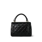 21S Black Lambskin Quilted Small Trendy CC Light Gold Hardware - Image 5