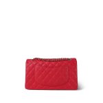 Red Caviar Quilted Medium Classic Flap LGHW - Image 4