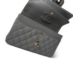 20C Grey Caviar Quilted Classic Flap Small LGHW - Image 14
