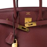Birkin 30 Rouge H Veau Togo Gold Plated Y Stamp - Image 5